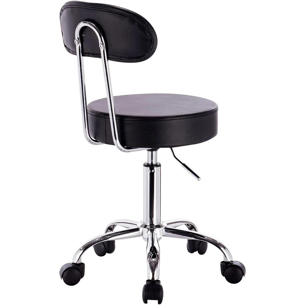 Low Price Modern Style Ergonomic Office Task Shop Adjustable Lift Metal Leg Round Office Chair