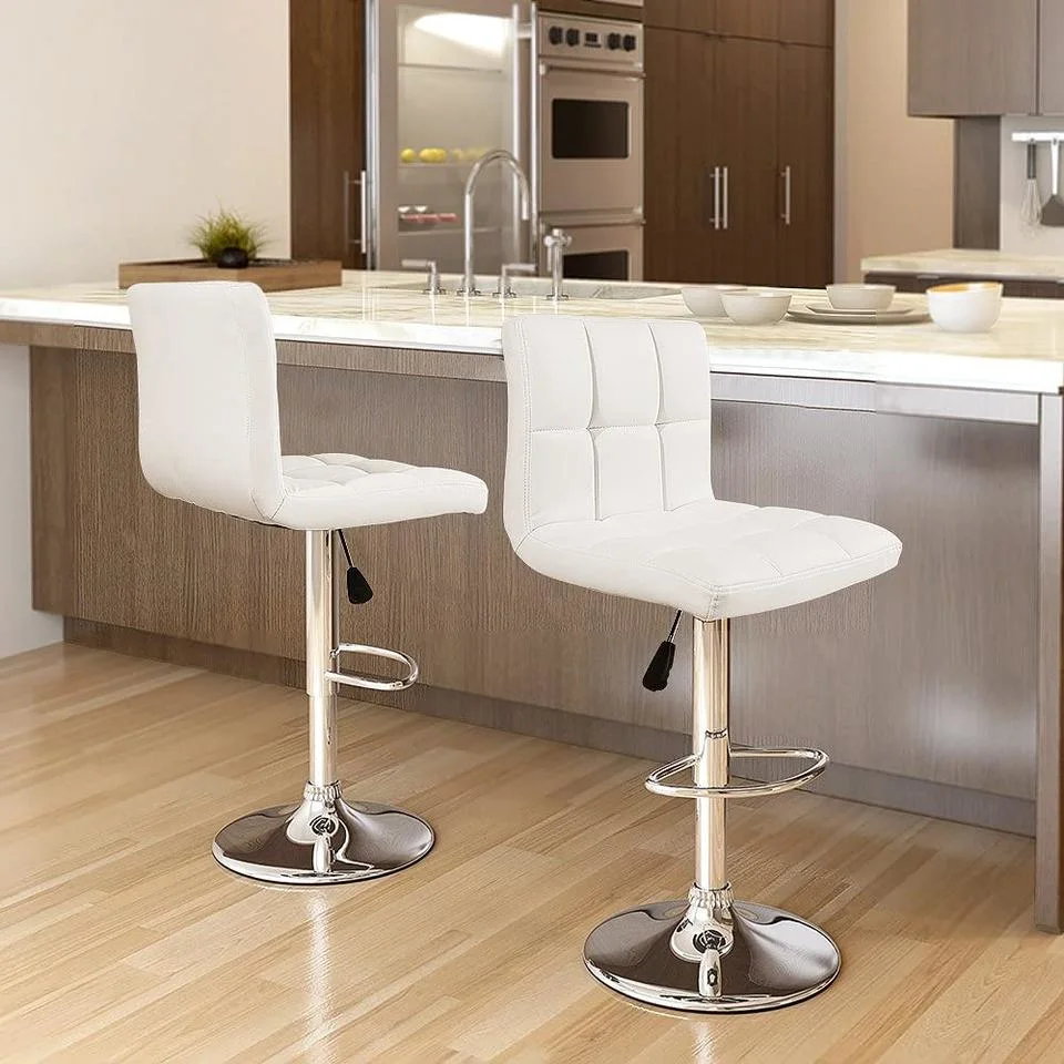 Height Adjustable Swivel Gas Lift Standing Metal Modern Lounge Furniture Bar Chair Stool (ZG18-001)