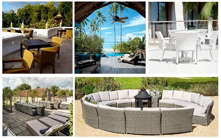 Rattan Outdoor Sofa with Canopy Wicker Sofa Rattan Garden Chairs Restaurant Pool Luxury Outdoor Garden Furniture