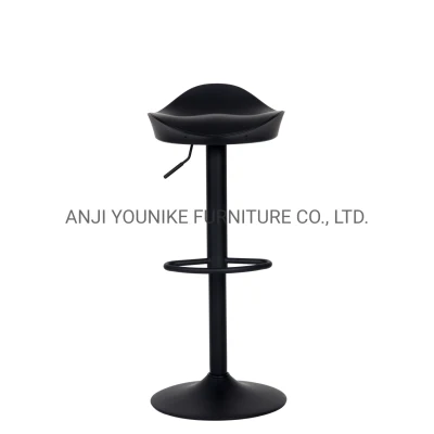 Black ABS Bar Chair Easy Assembly Bar Stools with Adjustable Height 38*40*88.5cm