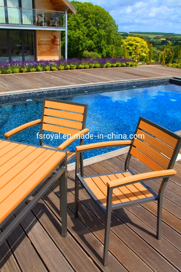 Morden Outdoor Furniture Home Hotel Restaurant Patio Garden Sets Dining Table Set Aluminum Rattan Plastic Wood Synthetic Wood Outdoor Chair